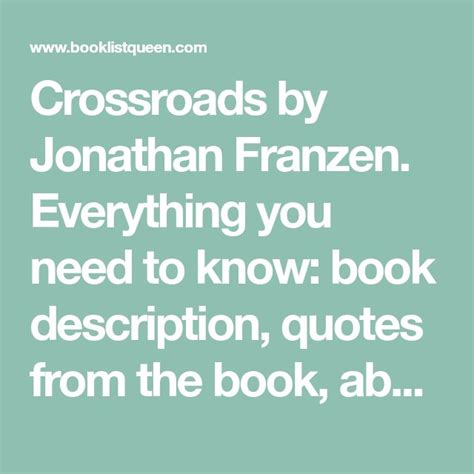 Crossroads A Captivating Novel By Jonathan Franzen