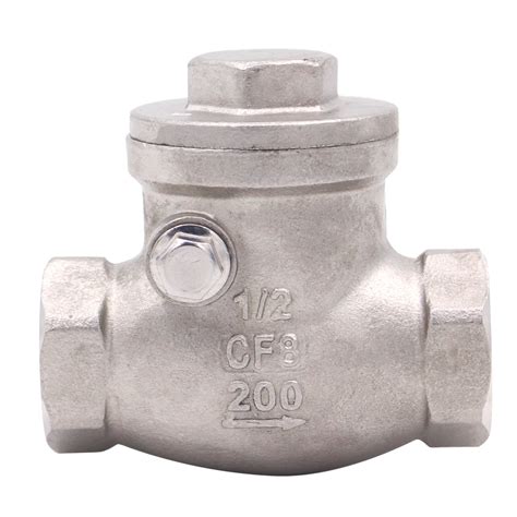 34 Inch Swing Check Valve Wog 200 Psi Stainless Steel Ss304 Cf8m Npt