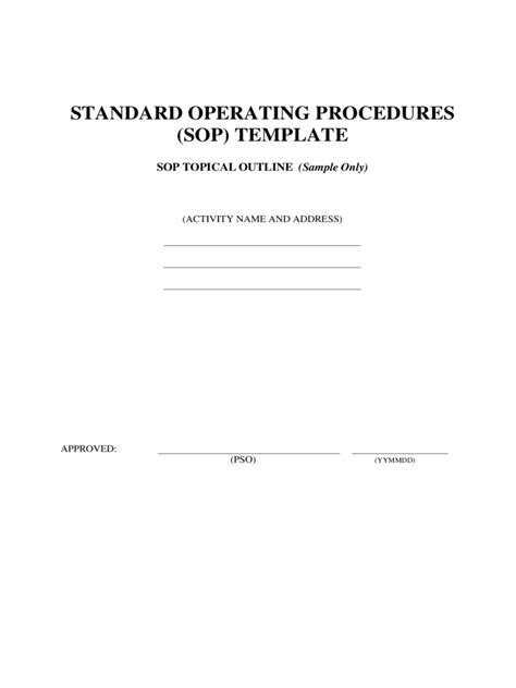 2024 Sop Template Fillable Printable Pdf And Forms Handypdf