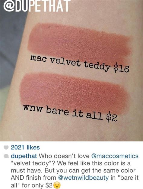 Mac Velvet Teddy Dupe Is Wet N Wild Bare It All Makeup Dupes Mac
