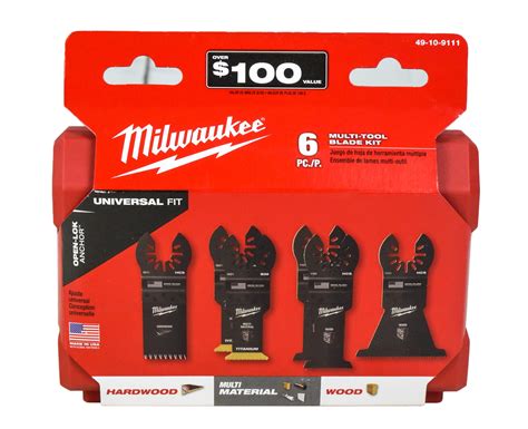 Milwaukee 49 10 9111 Oscillating Multi Tool Blade Kit 6 Piece