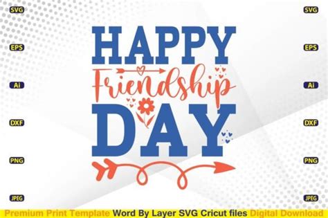 Happy Friendship Day Svg Graphic By Craftart24 · Creative Fabrica