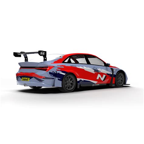 Tcr Hyundai Elantra I30n 3d Livery Template Model Motorsport Graphics