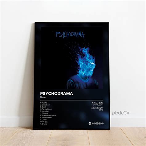 Dave Psychodrama Custom Album Poster Hip Hop Wall Art Etsy Uk