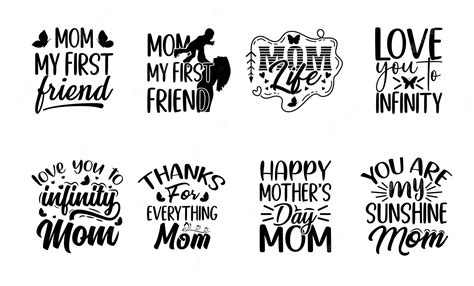 Premium Vector Mothers Day Quotes Svg Bundle Quotes About Mothers Day Women Cut Files Bundle