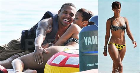 Photos Of Bikini Clad Rihanna And Shirtless Chris Brown On Vacation In