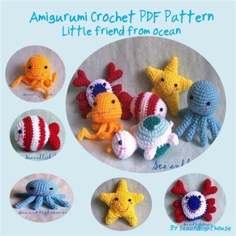 Sea Creatures Amigurumi Crochet Pattern Books Crocheted Buddies