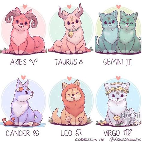Naomi Lord On Instagram Have Some Zodiac Puppies I Got To Draw As A Commission For Rowedia