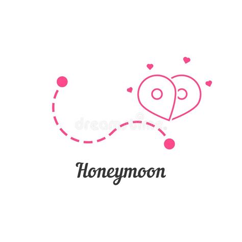 Honeymoon With Route And Map Pin Stock Vector Illustration Of Holiday