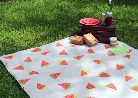 DIY Watermelon Picnic Blanket Within The Grove