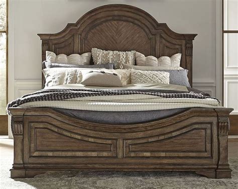 Liberty Magnolia Haven Hall Aged Chestnut King Panel Bed 685 Br Kpb