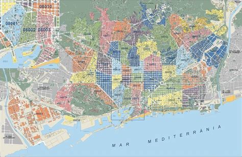 Mapa Barcelona Digital Codigos Postales Mapas De Barcelona Murales De