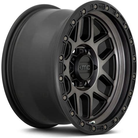 Kmc Km544 Mesa Satin Black W Gray Tint Wheels