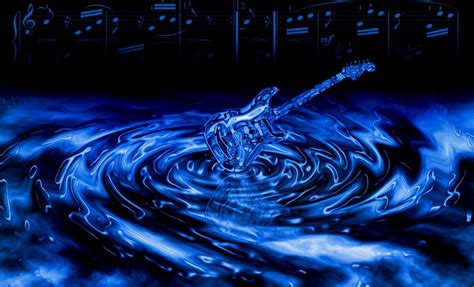 Blues Music Art Electric Guitar Sheet Music Desktop Hd Custom