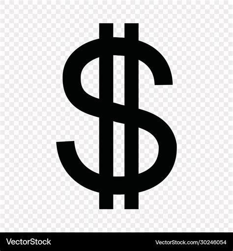 Dollar Sign Currency Symbol Royalty Free Vector Image
