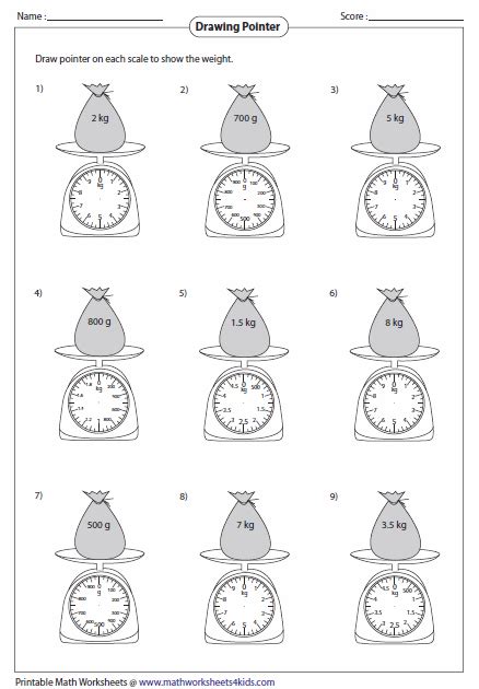 weight worksheets 3rd grade math worksheets 1st grade