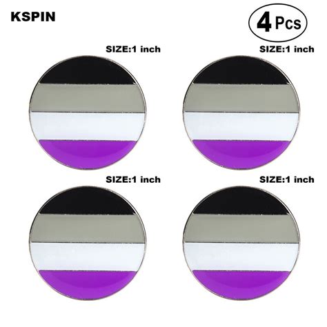 Asexual Pride Lapel Pins 4 Piecesset Queerks™