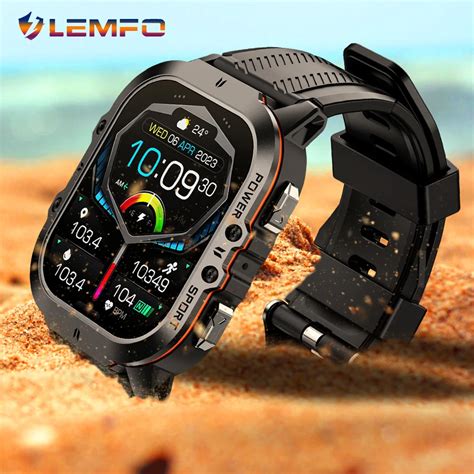 Lemfo C Amoled Smart Watch Smartwatch Men Atm Waterproof