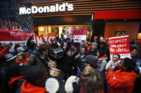 Fast Food Workers Strike Pictures Of Fast Food Wage Protests In Over