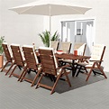 ÄPPLARÖ - 戶外餐桌椅組, 棕色/Kuddarna 米色 | IKEA 線上購物