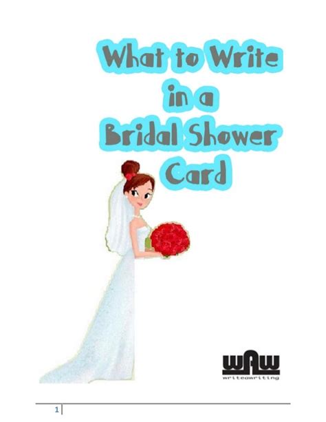 Bridal Shower Cards What To Write