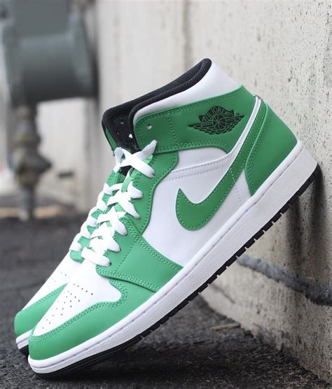 Nike Air Jordan 1 Mid Lucky Green White Dq8426 301 Mens New Ebay