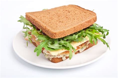 Turkey Sandwich On Whole Wheat Stock Image Image Of Gourmet Lettuce