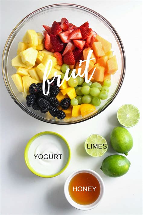 Yogurt Fruit Salad With Honey Lime Dressing Fannetastic Food