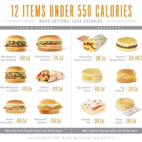 Fast Food Meals Under 550 Calories Low Calorie Fast Food Fast