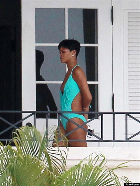 Rihanna S Sexy Swimsuit Singer Shows Off Her Famous Figure In Bright