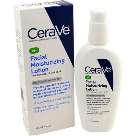 Cerave Moisturizing Facial Lotion Pm 3 Ounce · Daily Use Non