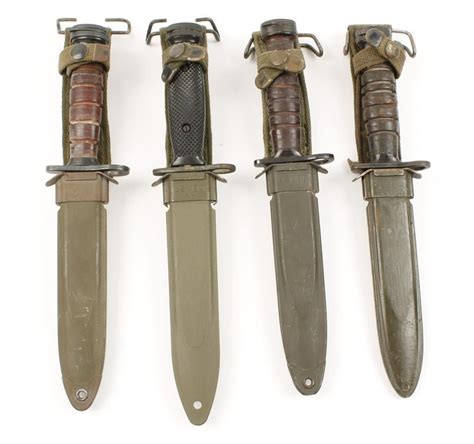 4 Reproduction M1 Carbine Bayonets With Scabbards
