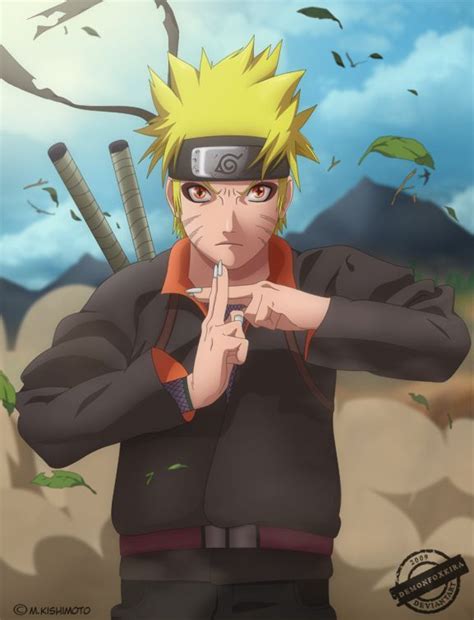 Naruto Pointing At Something With His Finger