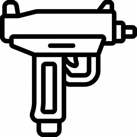 Mini Uzi Military War Weapon Gun Icon Download On Iconfinder