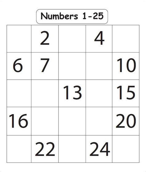 Fine Beautiful Number 25 Worksheets For Kindergarten Square Numbers