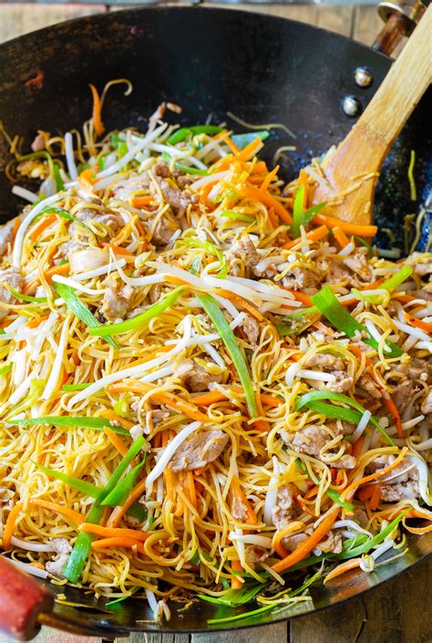 I make italian pasta at home, so i know i can make any noodle at home. Cantonese Pan Fried Noodles (Pork Lo Mein) - A Spicy ...