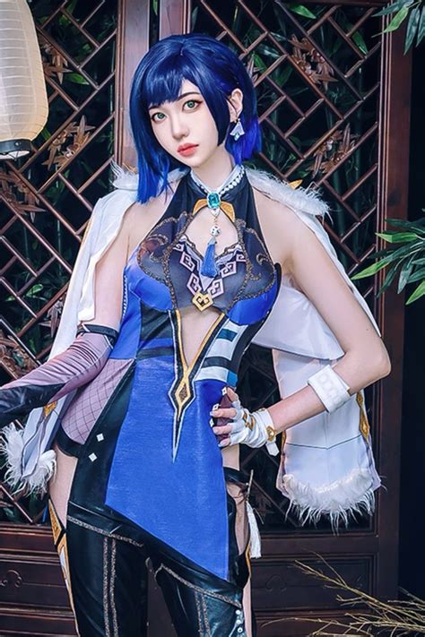 beautiful genshin impact yelan cosplay by cn zouluyao in 2022 cosplay costumes for men asian