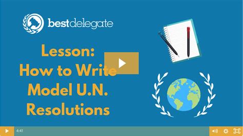 Sample Lesson How To Write Model Un Resolutions Best Delegate Model
