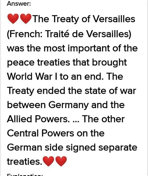 Exain Treaty Of Versailles