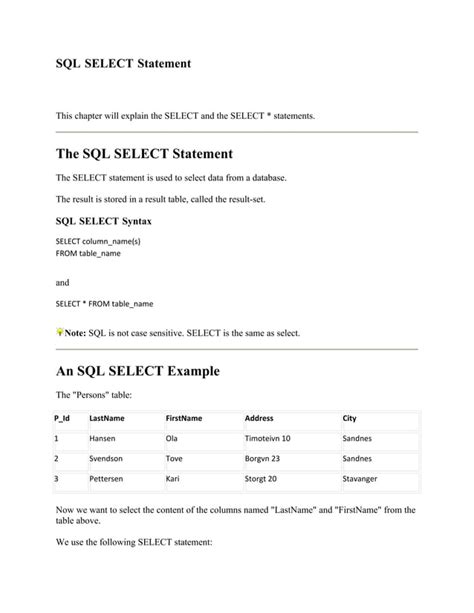 A Must Sql Notes For Beginners