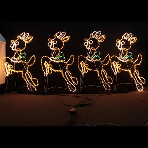 Led Animated Christmas Rope Motif Light Running Reindeer
