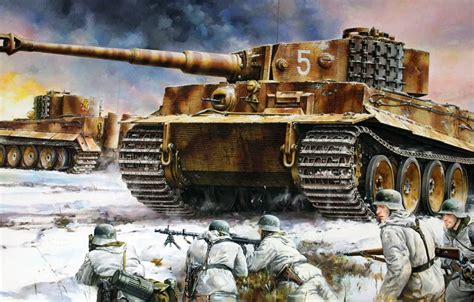 Wallpaper Tiger The Wehrmacht German Heavy Tank Panzerkampfwagen Vi