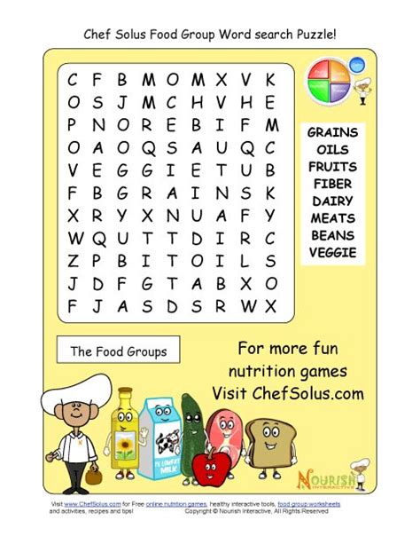 Nutrition Word Search Monster Word Search Food Nutrition Wordsearch
