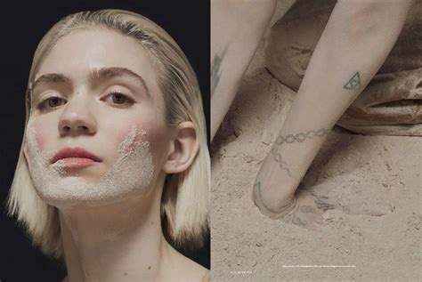Claire Boucher Creative Photos Grimes Instyle Triangle Tattoo