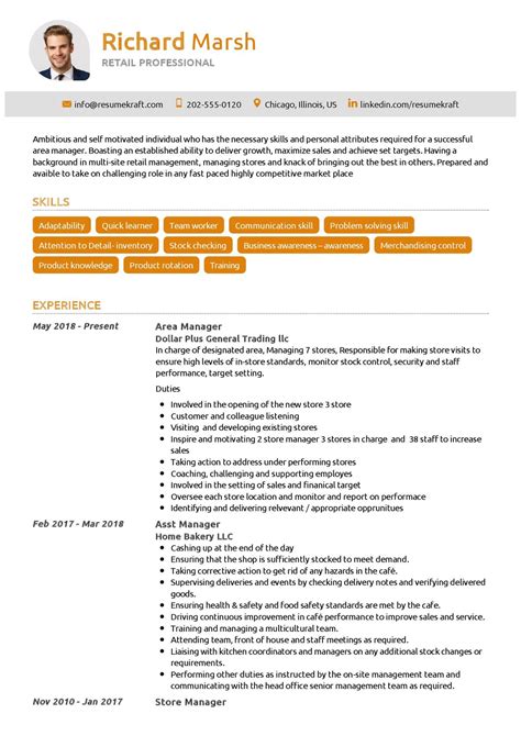 Retail Professional Resume Sample In 2024 Resumekraft