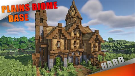 Minecraft How To Build Plains Biome Starter Base 3 Players Tutorial