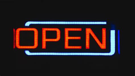 Open Led Sign Red White Open Led Signage Sign Neon Store Shop
