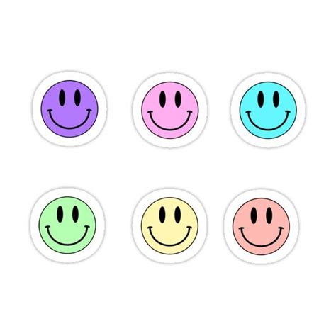 Pastel Smiley Pack Sticker By Als10806 Cute Stickers Stickers