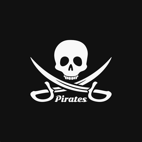 Pirates Skull Logo Emblem Icon 434762 Vector Art At Vecteezy