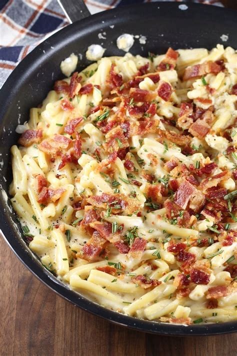 Bacon White Cheddar Pasta Miss In The Kitchen